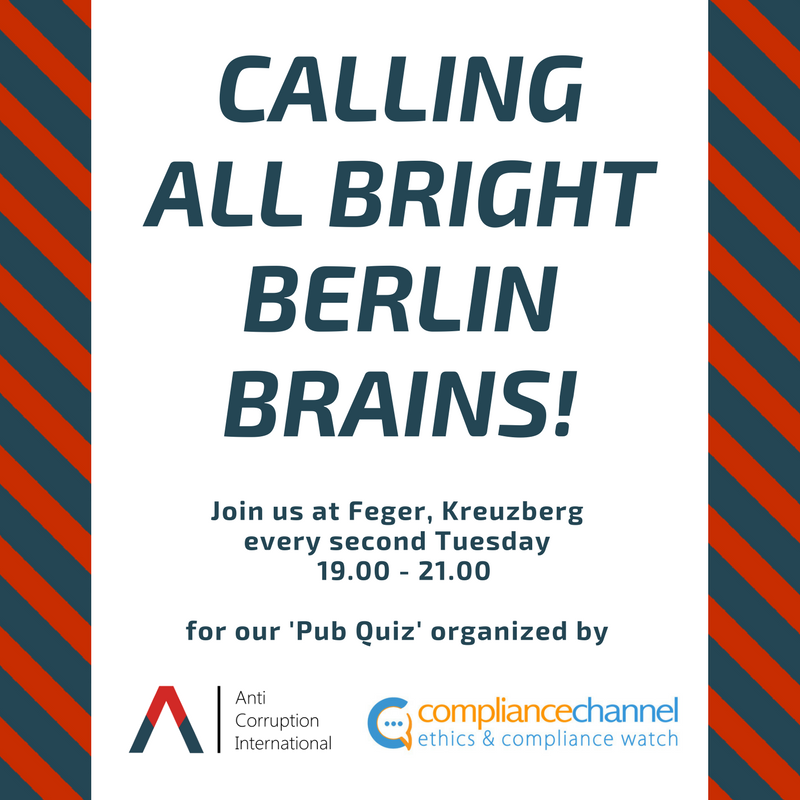 Berlin Pub Quiz by Anti-Corruption Intl. and Compliance Channel