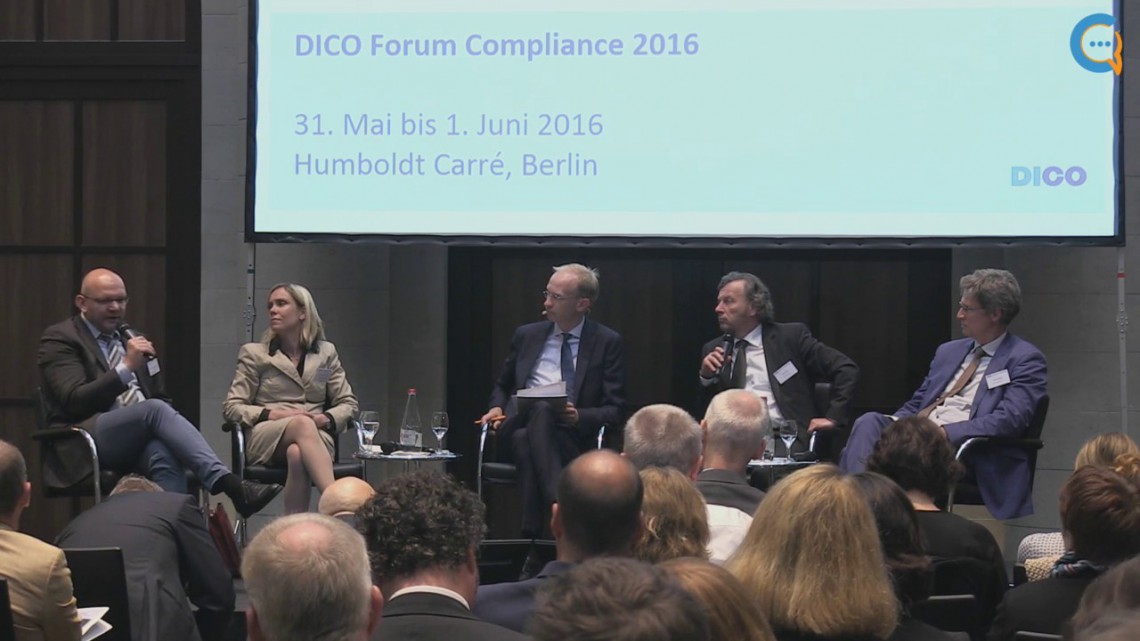 Exklusiv: Video der Podiumsdiskussion “Compliance in der Klemme?” DICO FORUM Compliance 2016 online!