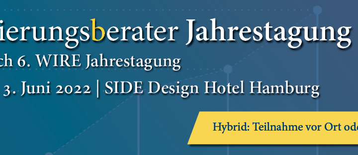 Sanierungsberater Jahrestagung 2022 findet am 2. und 3. Juni im SIDE Design Hotel in Hamburg statt!