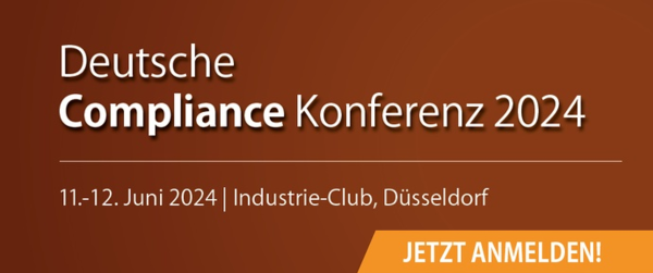 Es steht fest: Die Deutsche Compliance Konferenz findet am 11. & 12. Juni 2024 statt!