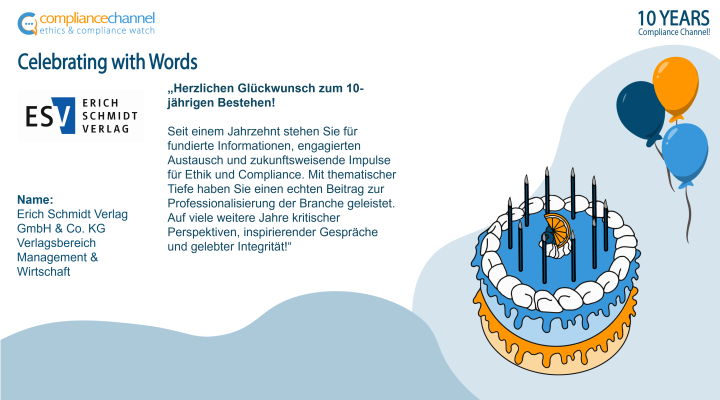 Vielen Dank an den Erich Schmidt Verlag!