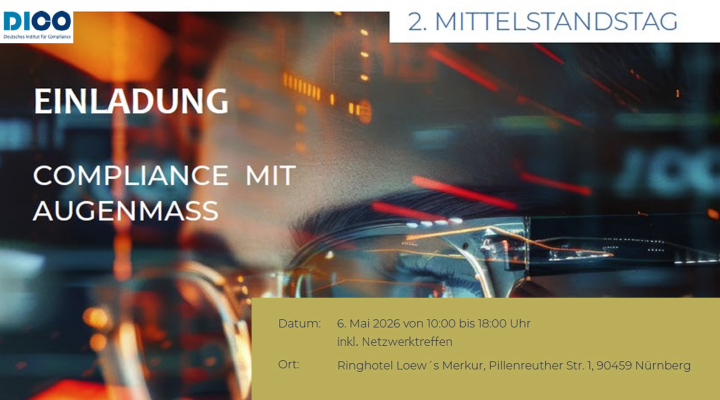 „Compliance mit Augenmaß“ – Der 2. DICO Mittelstandstag 2026
