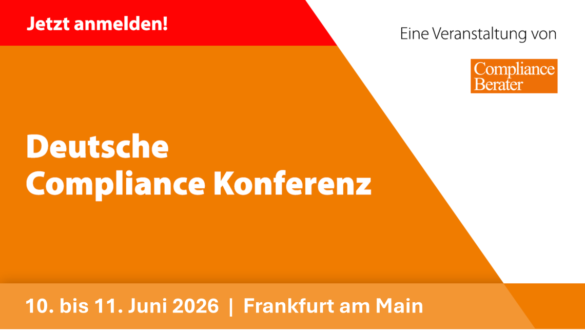 Deutsche Compliance Konferenz 2026 – Jetzt anmelden!