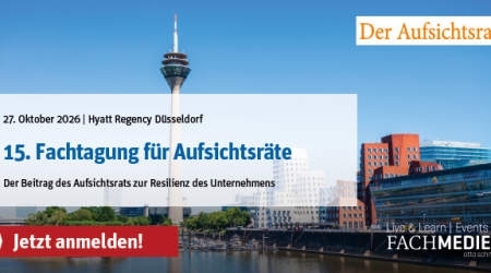 Jetzt anmelden! Fachtagung für Aufsichtsräte am 27. Oktober 2026
